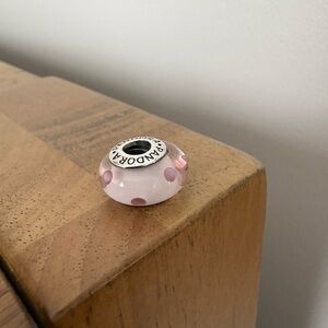 Pandora Murano Glass Bead Pink Polka Dots 790618 - retired